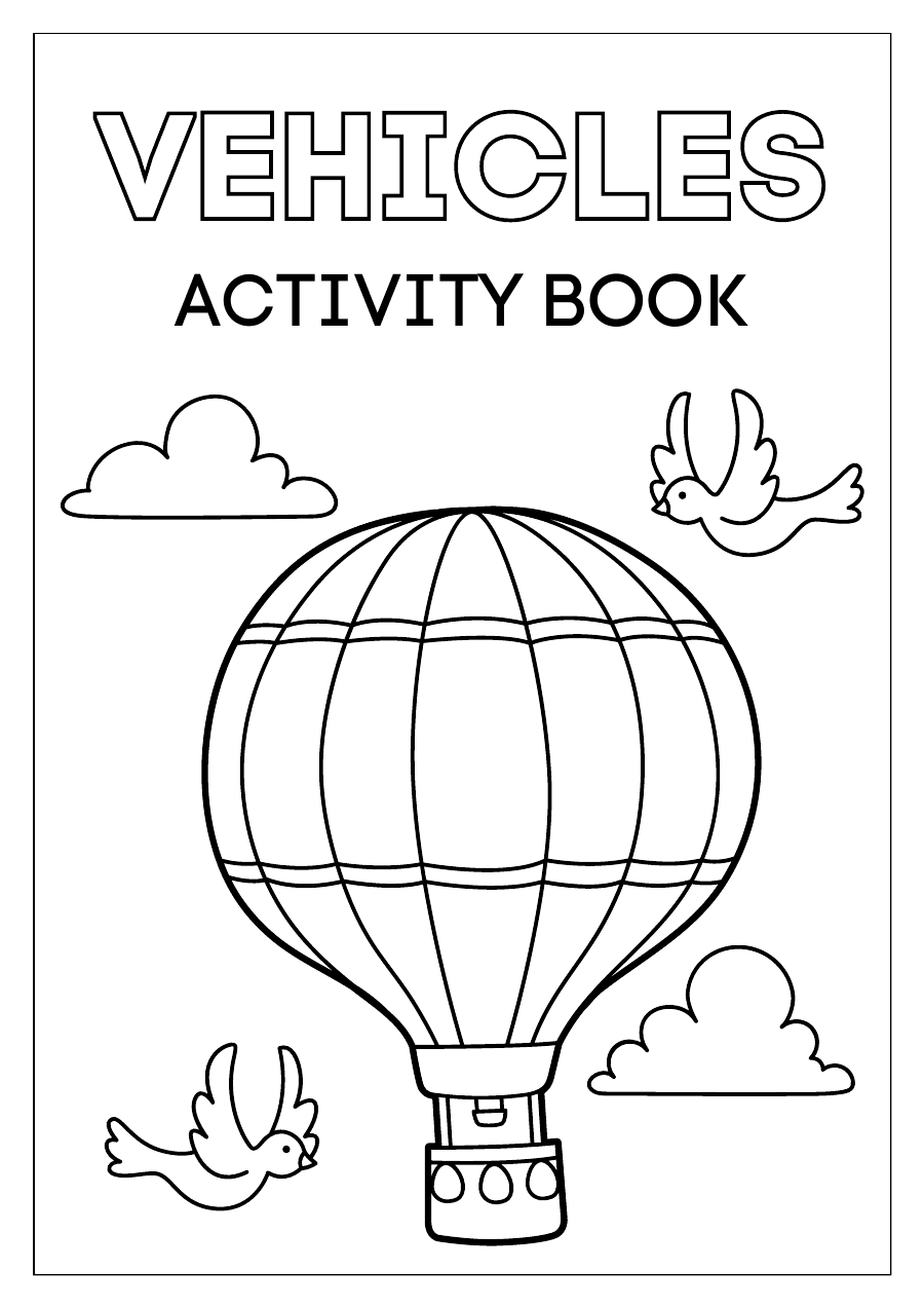 Vehicles Writing & Coloring Book preview